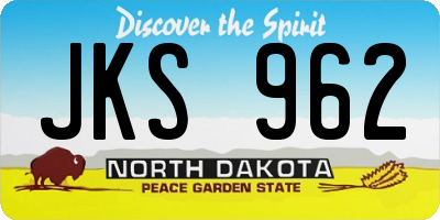 ND license plate JKS962