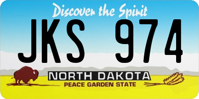ND license plate JKS974