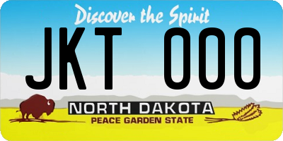 ND license plate JKT000