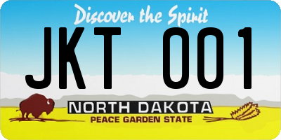 ND license plate JKT001