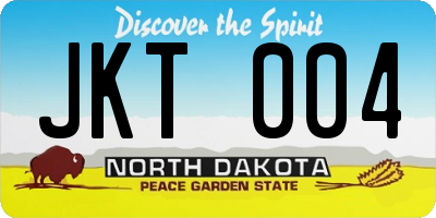 ND license plate JKT004