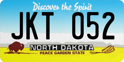 ND license plate JKT052