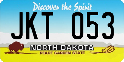 ND license plate JKT053