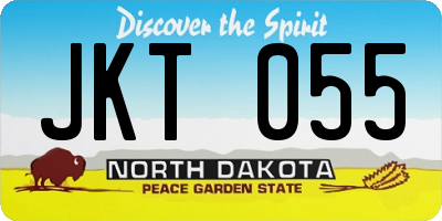 ND license plate JKT055