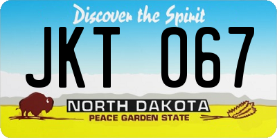 ND license plate JKT067