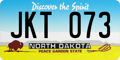 ND license plate JKT073