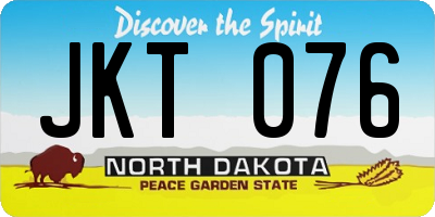 ND license plate JKT076