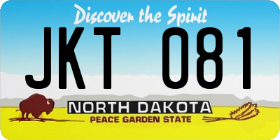 ND license plate JKT081