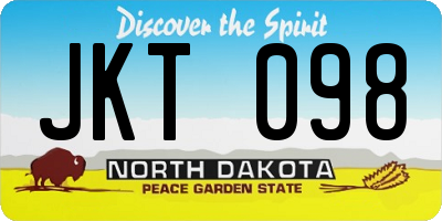 ND license plate JKT098