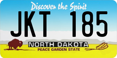ND license plate JKT185