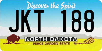 ND license plate JKT188