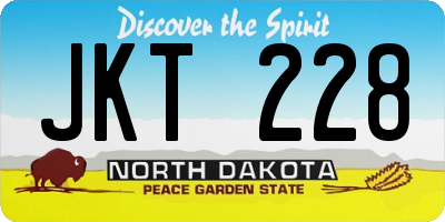 ND license plate JKT228