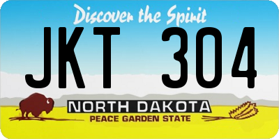 ND license plate JKT304