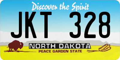 ND license plate JKT328