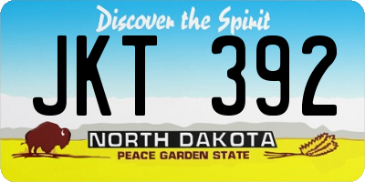 ND license plate JKT392