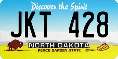 ND license plate JKT428