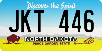 ND license plate JKT446