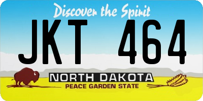ND license plate JKT464