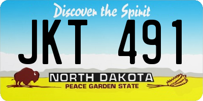 ND license plate JKT491