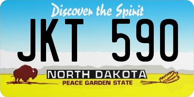 ND license plate JKT590