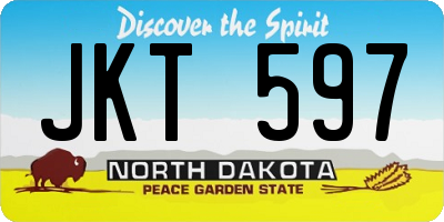 ND license plate JKT597
