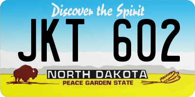 ND license plate JKT602