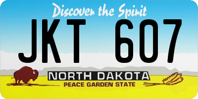 ND license plate JKT607