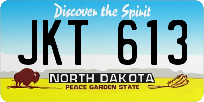 ND license plate JKT613