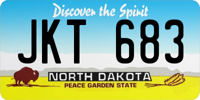 ND license plate JKT683