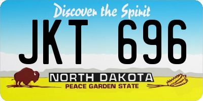 ND license plate JKT696