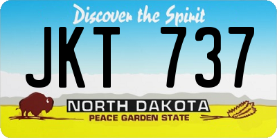ND license plate JKT737