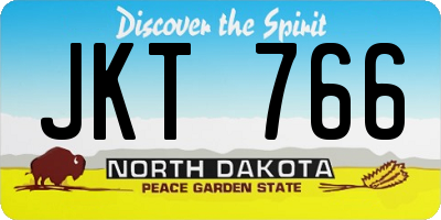ND license plate JKT766