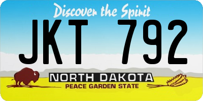 ND license plate JKT792