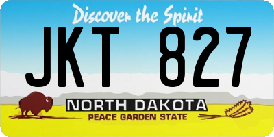ND license plate JKT827