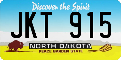 ND license plate JKT915