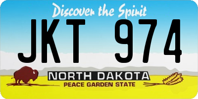 ND license plate JKT974