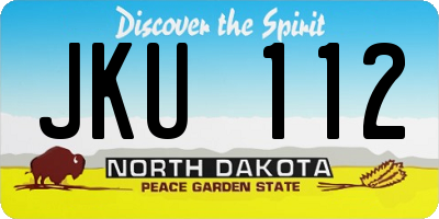 ND license plate JKU112