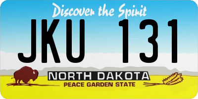 ND license plate JKU131