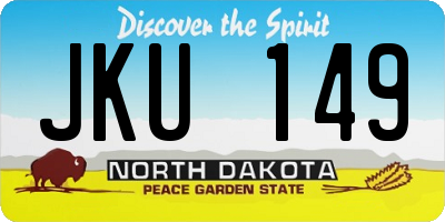 ND license plate JKU149