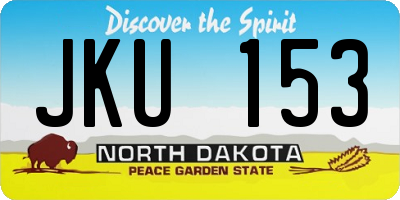 ND license plate JKU153