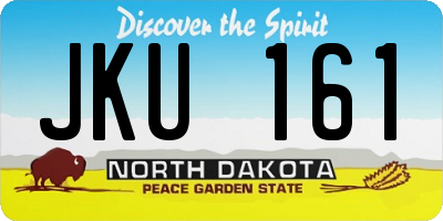 ND license plate JKU161