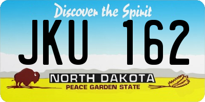 ND license plate JKU162