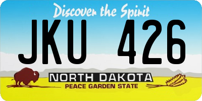 ND license plate JKU426