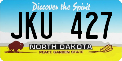 ND license plate JKU427