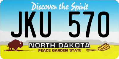 ND license plate JKU570