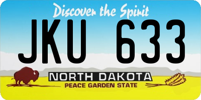 ND license plate JKU633