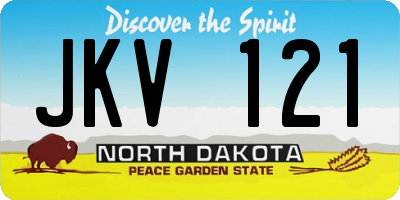 ND license plate JKV121