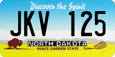 ND license plate JKV125