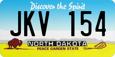 ND license plate JKV154
