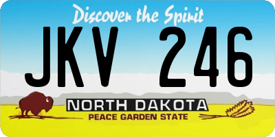 ND license plate JKV246